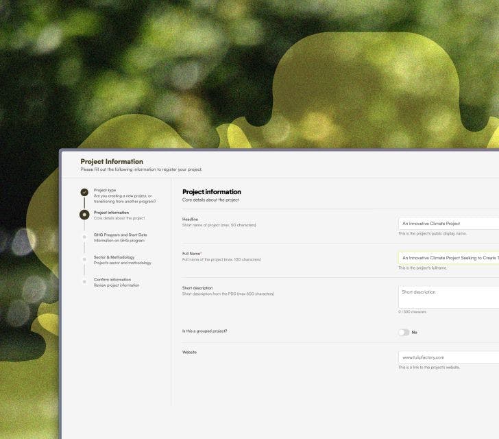 Start registering your climate projects quickly and effortlessly. Our platform guides you step-by-step, enabling smooth registration from climate action to credit issuance.